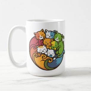 Stapel van kitty katten grappige Schattigee katten Koffiemok