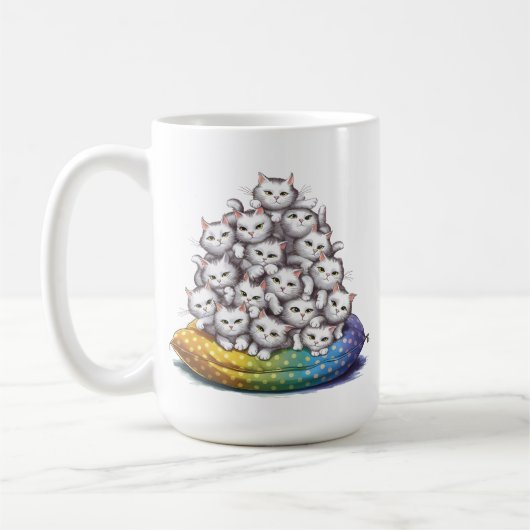 Stapel van kitty katten grappige Schattigee katten Koffiemok (Links)