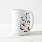 Stapel van kitty katten grappige Schattigee katten Koffiemok (Voorkant rechts)