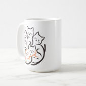 Stapel van kitty katten grappige Schattigee katten Koffiemok (Voorkant links)
