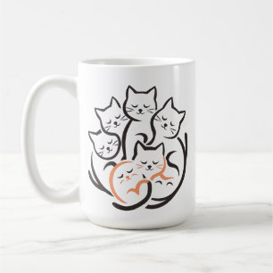Stapel van kitty katten grappige Schattigee katten Koffiemok