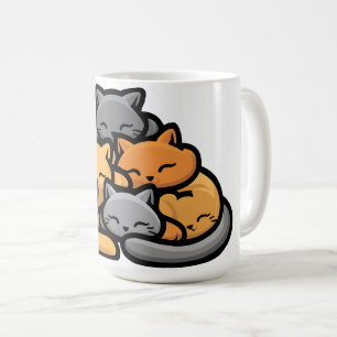 Stapel van kitty katten grappige Schattigee katten Koffiemok