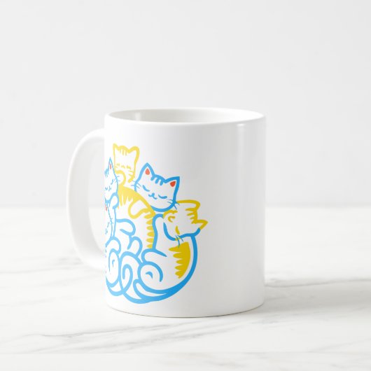 Stapel van kitty katten grappige Schattigee katten Koffiemok (Voorkant links)