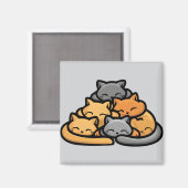 Stapel van kitty katten grappige Schattigee katten Magneet (Voorkant / Achterkant)