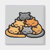 Stapel van kitty katten grappige Schattigee katten Magneet (Voorkant)