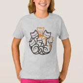 Stapel van kitty katten grappige Schattigee katten T-shirt (Voorkant)