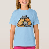 Stapel van kitty katten grappige Schattigee katten T-shirt (Voorkant)
