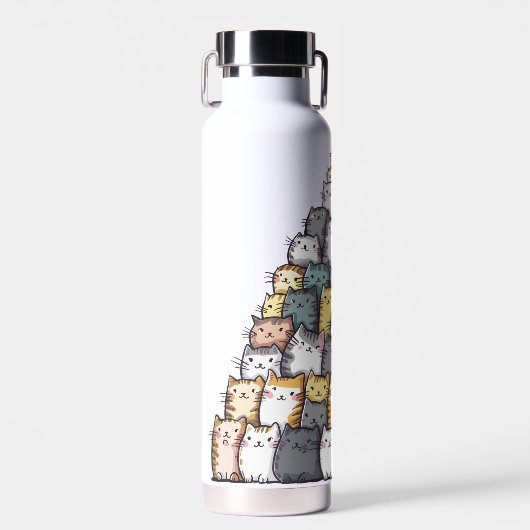 Stapel van kitty katten grappige Schattigee katten Waterfles (Voorkant)