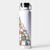 Stapel van kitty katten grappige Schattigee katten Waterfles (Achterkant)