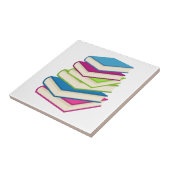Stapel van kleurrijke boeken tegeltje (Zijkant)
