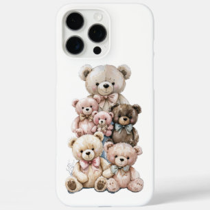 Stapel van knuffelige teddyberen iPhone 16 pro max hoesje