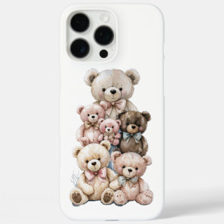 Stapel van knuffelige teddyberen iPhone 16 pro max hoesje