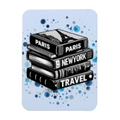 Stapel van reisboeken magneet (Verticaal)