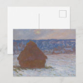 Stapel van tarwe (Sneeuw Effect, Overcast Dag) (18 Briefkaart (Voorkant / Achterkant)