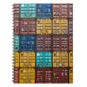 Stapel van vrachtaanhangwagen notitieboek