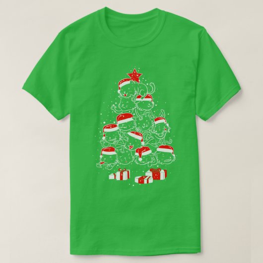 Stapel van Xmas Cats lelijke trui van Tobe Fonseca T-shirt (Design voorkant)