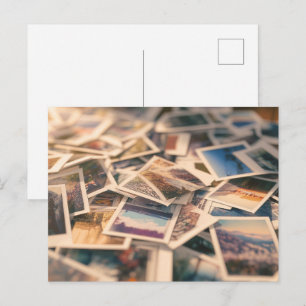 Stapel Vintage Foto's Briefkaart