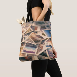 Stapel Vintage Foto's Tote Bag
