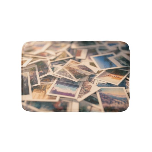 Stapel Vintagefoto's Badmat (Voorkant)
