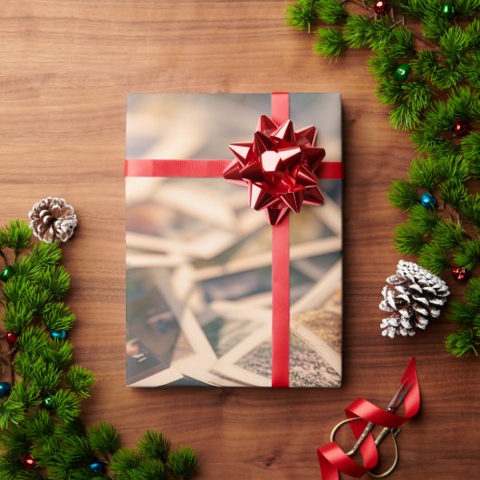 Stapel vintagefoto's cadeaupapier (Feestdagen Geschenken)