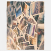 Stapel vintagefoto's fleece deken (Voorkant)