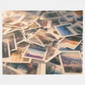 Stapel vintagefoto's fleece deken (Voorkant (Horizontaal))