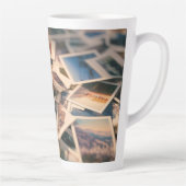 Stapel vintagefoto's latte mok (Rechts)
