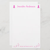 Stapel voor roze koolstofborst briefpapier (Voorkant / Achterkant)