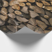 Stapel vuurhout cadeaupapier (Hoek)