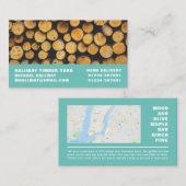 Stapel vuurhout, houthout/houtgaard visitekaartje (Voorkant / Achterkant)