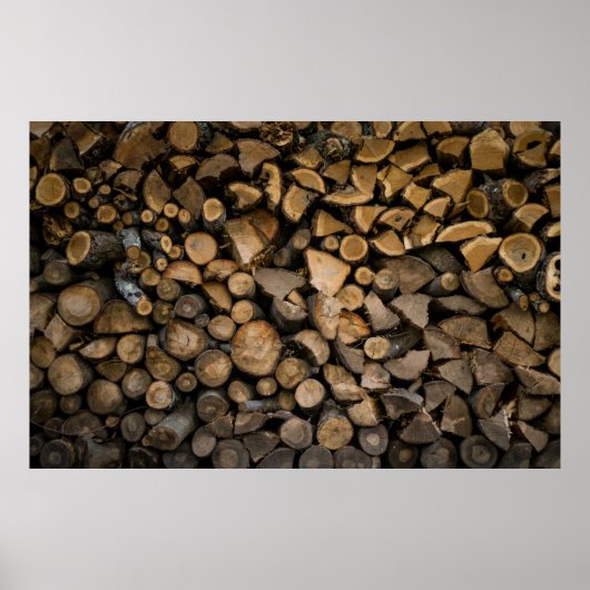 Stapel vuurhout poster (Voorkant)