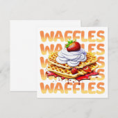 Stapel wafels bedekt met aardbeien (Voorkant / Achterkant)