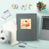 Stapel wafels bedekt met aardbeien sticker (iPad Cover)