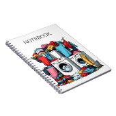 Stapel wasgoed op wasmachine notitieboek (Rechterzijde)