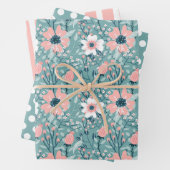 Stapel Wildbloemen Verpakking Papier Inpakpapier Vel (In situ)