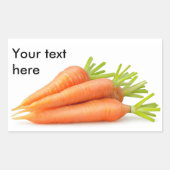 Stapel wortelen rechthoekige sticker (Voorkant)