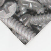 Stapel zilver gekleurde gipsplaat schroeven fleece deken (Hoek)