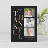 Stapelbaar sierlijk bewerkbare kleur bedankkaart (Staand voorkant)