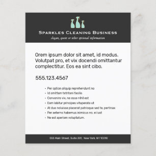 Stapelbak voor thuisreiniging met flesje flyer