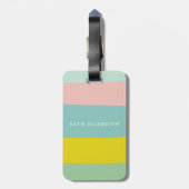 Stapelbandkleuren in kleine pastels bagagelabel (Achterkant verticaal)