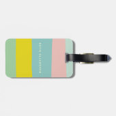 Stapelbandkleuren in kleine pastels bagagelabel (Achterkant horizontaal)