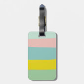 Stapelbandkleuren in kleine pastels bagagelabel (Achterkant verticaal)