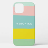 Stapelbandkleuren in kleine pastels Case-Mate iPhone case (Achterkant)