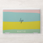 Stapelbandkleuren in kleine pastels HP laptopsticker<br><div class="desc">Schuif,  helder en kleurrijk! Dit eenvoudige patroon is voorzien van kleurgeblokkeerde vormen in een trendy palet van snoep pastels,  inclusief groen,  aqua,  roze en geel. Aangepast met jouw naam!</div>