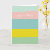 Stapelbandkleuren in kleine pastels kaart (Gele Bloem)