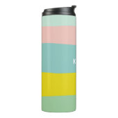Stapelbandkleuren in kleine pastels thermosbeker (Gedraaid links)