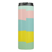 Stapelbandkleuren in kleine pastels thermosbeker (Achterkant)