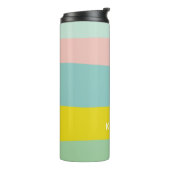 Stapelbandkleuren in kleine pastels thermosbeker (Gedraaid links)