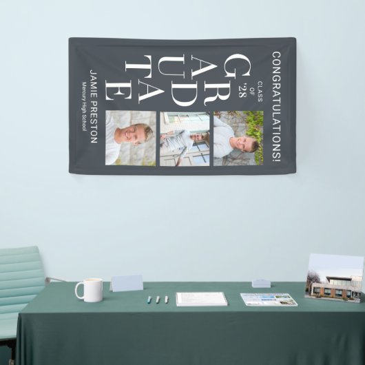 Stapelbare KLEURENBanner voor Afstuderen Spandoek (Beurs)