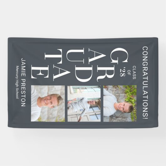 Stapelbare KLEURENBanner voor Afstuderen Spandoek (Horizontaal)